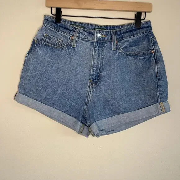 Wild Fable Highest Rise Mom Rolled Cuff Shorts Embroidered - Size 6/28 - Picture 4 of 6